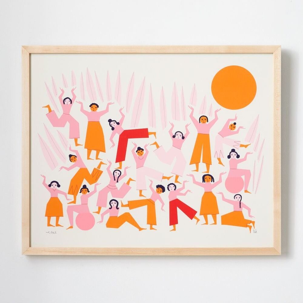 West Elm Framed Art "We Rise" Art Print by artist Leah Duncan 16x20
